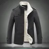 Men's Jackets Winter Fashion Men Jacket Slim Fit Stand Collar Casual Thick Velvet Korean Style Cashmere Warm Coats Outwear