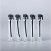 Partihandel 100st / Parti 1ml 2ml Parfymflaska Refillerbar Glas Test Tube Essential Oils Trial Pack för prov