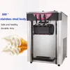 Två färger mjuk glass maker maskin rostfritt stål kallt dryck butiker yoghurt försäljning