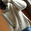 Autunno Inverno maglione donne dolcevita maglione di cachemire lavorato a maglia pullover donne maglioni di moda sweter nuovo Allentato Plus Size top LJ201112