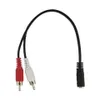 Useful Shielded 35mm F 18 Stereo Female Mini Jack to 2 Male AV Cable RCA Adapter M Audio Y Adapters229D602h292u6225679