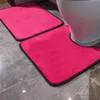 Klassiska bokstäver Tryckta mattor Badrumsmatta Designer Seat Mats Toalettstolar Täck Tjockt Non-Slip Bathtub Toalett Sittkudde