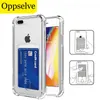 Luxe Card Case Voor iPhone 11 12 13 Pro Max X XS 8 7 6 SE Plus Capinha Dunne Zachte TPU Siliconen Cover Voor iPhone 12 13 Mini Coque W220226