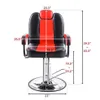 US Stock Deluxe Reclining Barber Chair with Heavy-Duty Pump for Beauty Salon Tatoo Spa Equipment a19 a53