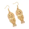 Gold Color Virgin Mary Dangle Earrings Religious Christianity Trendy Lucky Chandelier Jewelry