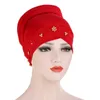Czapki do czapki/czaszki Kobiety muzułmański hidżab turban chusta głowa solidna kolor miękki lekki rozciągliwy na zewnątrz damski damski kapelusz kapelusz1