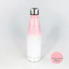 DIY-sublimering 17oz Cola-flaska med gradientfärg 500ml rostfritt stål Cola-formade vattenflaskor Dubbelmurade isolerade kolvar