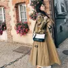 أزياء المرأة مريحة دافئة الصلبة معطف طويل جديد وصول نوعية جيدة فضفاضة الكورية مزاج خارجي عطلة الحلو الخندق 201102