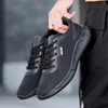 Vente chaude maille hommes baskets chaussures noir léger formateurs hommes Espadrilles mode extérieure grande taille 48 hommes baskets décontractées