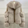 本物の羊革の天然皮の毛皮毛皮の毛皮の毛皮の毛皮コートを添えた冬のファッション本物の毛皮のコート201214