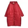 Parkas en duvet femme MICOCO Y6330C loisirs littéraires forme cocon mince doux confortable lumière longue veste à capuche femme hiver