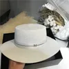 عارضة المرأة القبعات القبعات النمط البريطاني إلكتروني أنيقة بيضاء أعلى قبعات الصيف الشمس قبعة الشمس شاطئ شاطئ عطلة شطف القبعات