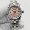 Wysokiej jakości 2813 Automatyczny ruch Lady Watch Sapphire Glass Mały rozmiar 26 mm kobiety Diamond Pink Shell Diled Bezel Stal nierdzewna 294L