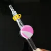 Nector Collector Kits Hookahs Glass Bongs Quartz Nail Keck Clip Siliconen Container 10mm 14mm Mannelijke Joint Glass Pijpen Olie DAB Rigs Straw