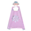 70*70cm double layer Satin cape with felt mask children carton costumes dressing up cosplay capes Kids clothes Party favors