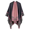 Shawls Quality Oversized Reversible Reversed Women Winter Knitted Cashmere Poncho Capes Shawl Cardigans Sweater Coat1