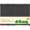 24 colori Fine Liner Pen Set Art Marker Disegno Penne colorate a inchiostro liquido Penne per pittura creativa Materiale scolastico di cancelleria Gancio Y200709