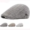 HT3096 Berets Spring Autumn Cap Hat Retro Newsboy Ivy Flat Cap Vintage randig konstnärsmålare Hat Justerbara män Kvinnor BERET4579769