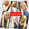 Blonde Bundles with Frontal Straight Hair 613 Bundles with Frontal Closure Brazilian Hair Weave Bundles 13x4 HD Lace Frontal4848521485563