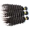 Human hair bundles virgin unprocessed hair extension deep wave 10A high quality natural color for black women