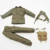 16 accessoires à l'échelle des vêtements féminins Olive WWII Airborne Set Soldat Uniforms for 12quot Male Militar Action Figure Body LJ20097610616