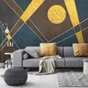 Papel pintado con foto 3D personalizado, Mural geométrico abstracto de lujo, arte creativo, dormitorio, sala de estar, sofá, TV, fondo, murales de papel de pared