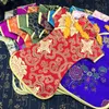 Unique Chinese style Cheongsam Christmas Wine Bottle Cover Bags Table Dinner Decoration Silk brocade Packaging Pouches 10 pcs/lot mix color fit 750ml