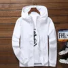 Homens Casacos Homens À Prova D 'Água Breaker Breaker Coat Zipper Hoodie Jacket Secagem rápida Esporte Outwear -MX81