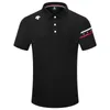 夏のゴルフ服の男性半袖Tシャツ黒い白い色の屋外レジャーゴルフスポーツシャツ