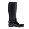 Hot Sale-Hot Selling Eco-PVC Knä-High Zipper Classic Slim Design Women's Rain Boots