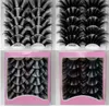 HOT 5 Pair / Pack Fluffy Lashes 25mm 3d Mink Lashes Long Épais Naturel Faux Cils Gros Cils Vendeurs Maquillage Vison Cils