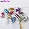 48 Bottles Nail Art Rhinestones Beads Sequins Glitter Tips Decoration Tool Gel Nail Stickers Mixed Design Case Set