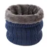 Hot Winter Unisex Cashmere Warm Ring Scarf Men Thick Knitted Scarves Autumn Female Wool Fur Lady Neck Ring Plush Scarf Collar
