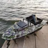 EU / US Flytec Camouflage RC Båt 500m Fjärrkontroll Trådlös Fiske Lure Bait Båt med LED Night Light Radio Control Speedboat