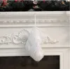 Boże Narodzenie białe skarpetki choinki wiszące wiszące białe długi pluszowe pończochy dla dzieci torby