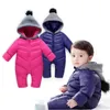 018M Newborn Infant Winter Jumpsuit For Baby Snowsuit Snow Coats Baby Boys Girls Romper Warm Overalls Children Cotton Clothes 2016291788