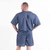 Hommes en vrac maille respirant gymnases chemise Sport T-shirt décontracté à manches courtes course entraînement entraînement t-shirts haut de fitness vêtements de sport G1222