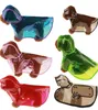 Transparent Puppy Rainwear Universal Dog Apparel Waterproof Dogs Clothes For Summer Spring Hooded Pet Rain Coat 8 Styles LXL535