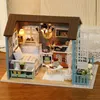 DIY Miniature Dollhouse Model Wooden Toy mini Furniture Hand-made doll house exquisite house for dolls gifts toys for children T200116