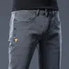 BROWON Style coréen Skinny Jeans Hommes Déchiré Mode Mi Taille Longue Longueur Stretch Denim Pantalon Plus La Taille Slim Crayon Jeans 201117
