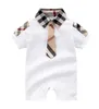 Estate baby pagliaccetti bambini neonato ragazzo abiti firmati ragazzi ragazze plaid o-collo manica corta senza maniche tute pagliaccetto di cotone abbigliamento