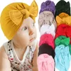 Enfant en bas âge Nouveau-né Bébé Bowknot Chapeaux Big Bows Head Wrap Caps Floral Bandeau Infant Headwrap Bonnets Enfants Gilrs Bande De Cheveux Cache-oreilles Cap G10507