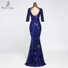 Half sleeve Evening dress long Butterfly style evening gown attractive robe de soiree vestidos elegantes memaid vestido de festa LJ201124