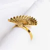 Shell and Fan Napkin Ring Gold Napkin Holder Table