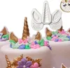 3D كعكة تزيين فندان الجليد سيليكون العفن - يونيكورن قرن آذان رمش قوالب الخبز CCB14120