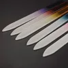 Fichiers à ongles de verre coloré Fichier de cristal durable Tableau tampon NailCare Nail Creat Tool 14cm pour manucure UV Tool Polonais MJ11