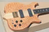 4 Strings Original Body Electric Bass Guitar with Tiger Flame Maple Veneer,Golden Hardware,Can be customized