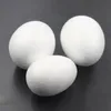 15pcs / 10cm-5cm Modélisation Polystyrène Polystyrène mousse Boule d'œuf Ballons d'artisanat blanc pour DIY Christmas Party Décoration Fournitures Cadeaux