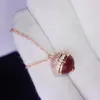 925 Sterling Silber Schmuck Für Frauen Bunte Ball Anhänger Rose Gold Halskette Luxcy Perlen Halskette Party Schmu Q0531