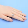 Nuovo vero anello in argento sterling 925 con diamante CZ con cofanetto originale Stile aderente Anello nuziale Gioielli di fidanzamento per donne Ragazze AA15215073